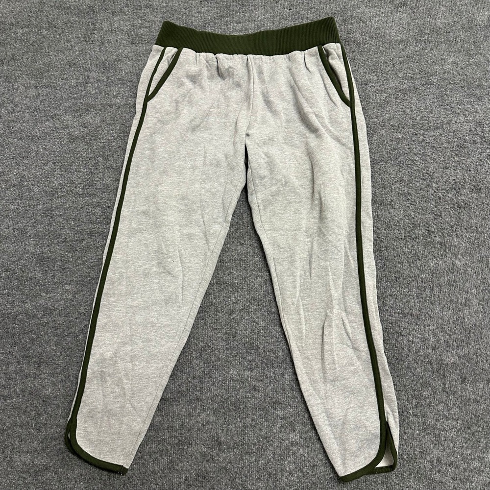 Fabletics Sweatpants Womens Size L Grey Viscose Contrast Trim Athletic Joggers